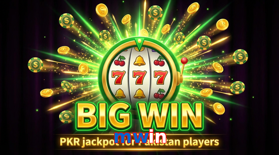 Big win animation on Mwin slot game